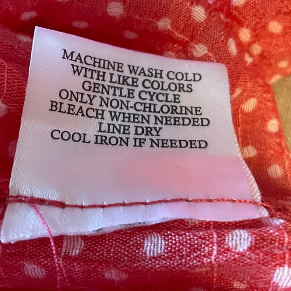 Elegant Red Polka Dot Sheer Blouse - Picture 7 of 7